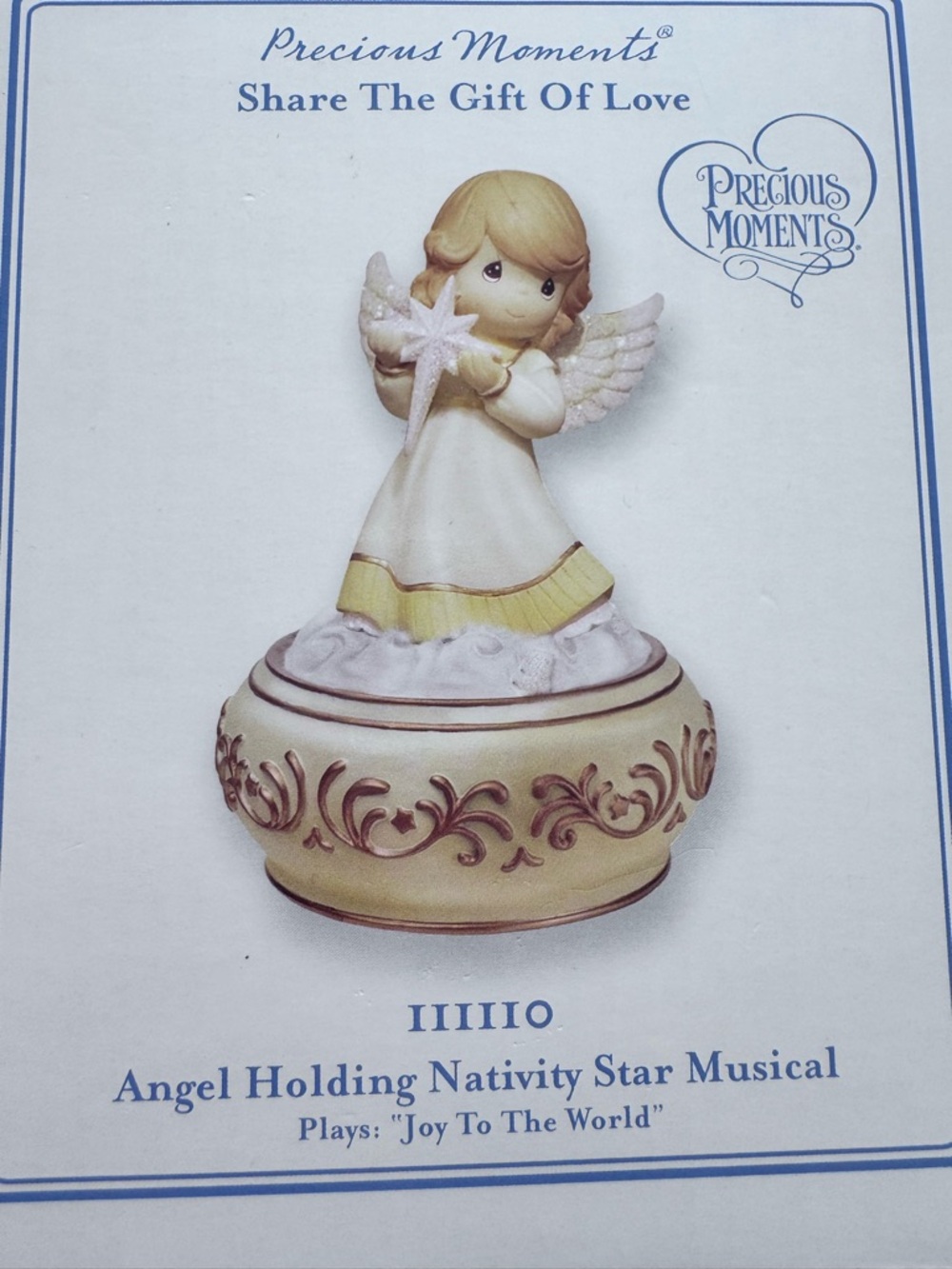 Vintage New in Box Precious Moments Cream and Yellow Angel Figurine Musical $100